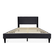Load image into Gallery viewer, Simien Queen Fabric Bed Frame - Mid Grey