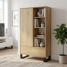 Load image into Gallery viewer, Frohna Bookshelf Cabinet with Drawer - Oak