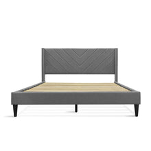 Load image into Gallery viewer, Bassie Queen Bed Frame - Light Grey