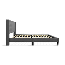 Load image into Gallery viewer, Bassie Queen Bed Frame - Light Grey