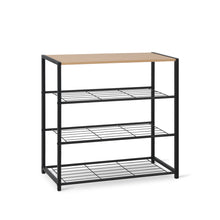 Load image into Gallery viewer, Milton 4 Tier Storage Shelf - Maple + Black