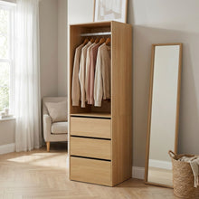 Load image into Gallery viewer, Payette 3 Drawer Wardrobe - Oak