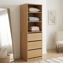 Load image into Gallery viewer, Payette 3 Drawer & Shelf Wardrobe - Oak