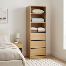 Load image into Gallery viewer, Payette 3 Drawer & Shelf Wardrobe - Oak