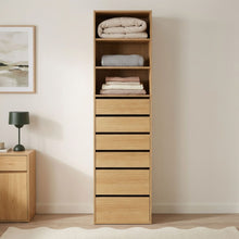 Load image into Gallery viewer, Payette 6 Drawer & 3 Shelf Wardrobe - Oak
