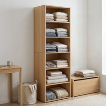 Load image into Gallery viewer, PAYETTE 6 Shelf Wardrobe - OAK (p1=0.043m - 17.5kg)(p2=0.043m - 16.0kg)(T=0.086m - 33.5kg)