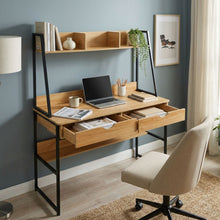 Load image into Gallery viewer, Siya 120cm Computer Study Desk with Drawers - Walnut