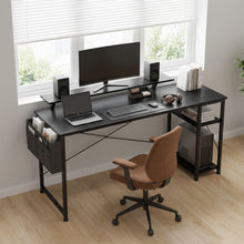 Load image into Gallery viewer, Logan 160cm Computer Desk with Storage Bag - Black