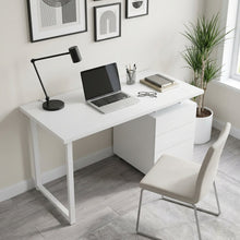 Load image into Gallery viewer, Karter Computer Desk with Drawers - White