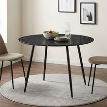 Load image into Gallery viewer, Elijah 100cm Round Dining Table - Black Silver