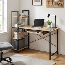 Load image into Gallery viewer, Gayle 120cm Computer Desk with Bookshelf - Black