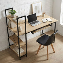 Load image into Gallery viewer, Gayle 120cm Computer Desk with Bookshelf - Black