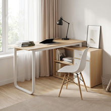 Load image into Gallery viewer, Yates 120cm Computer Desk with Right Cabinet - Oak