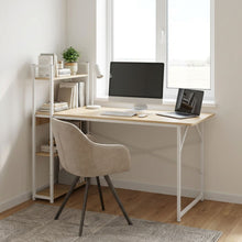 Load image into Gallery viewer, Kendahl 120cm Computer Desk with Bookshelf - White