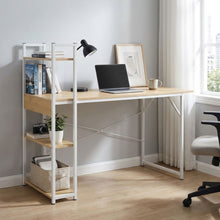 Load image into Gallery viewer, Kendahl 120cm Computer Desk with Bookshelf - White