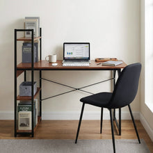 Load image into Gallery viewer, Kendahl 120CM Computer Desk with Bookshelf - Black (0.066m3 - 15.5kg)