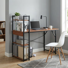 Load image into Gallery viewer, Kendahl 120CM Computer Desk with Bookshelf - Black (0.066m3 - 15.5kg)