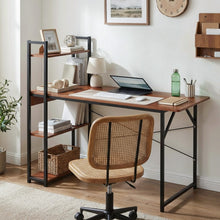 Load image into Gallery viewer, Kendahl 120CM Computer Desk with Bookshelf - Black (0.066m3 - 15.5kg)