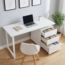Load image into Gallery viewer, Karter Computer Desk with Drawers - White