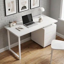 Load image into Gallery viewer, Karter Computer Desk with Drawers - White