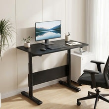 Load image into Gallery viewer, Hector 80cm Height-Adjustable Computer Desk - Black