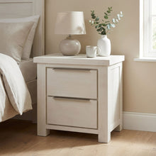 Load image into Gallery viewer, Lincoln Solid Wood Bedside Table - White