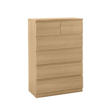 Load image into Gallery viewer, Tongass 6 Drawer Tallboy - Oak