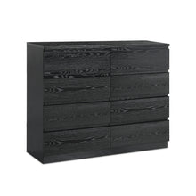 Load image into Gallery viewer, Tongass Wooden 8 Drawers Lowboy - Black