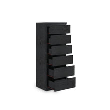Load image into Gallery viewer, r_23808_tongass_wooden_6_drawers_slim_tallboy_-_black_6