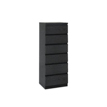 Load image into Gallery viewer, r_23808_tongass_wooden_6_drawers_slim_tallboy_-_black_4