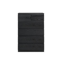 Load image into Gallery viewer, Tongass Wooden 6 Drawers Tallboy - Black