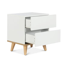 Load image into Gallery viewer, Hudson Wooden Bedside Table - White