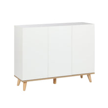 Load image into Gallery viewer, Hudson 3 Door Shoe Cabinet Storage Rack - White