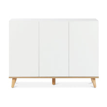 Load image into Gallery viewer, Hudson 3 Door Shoe Cabinet Storage Rack - White
