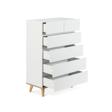 Load image into Gallery viewer, Hudson 6 Drawers Tallboy - White