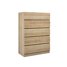 Load image into Gallery viewer, Harris 5 Drawers Tallboy - Oak