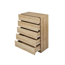 Load image into Gallery viewer, Harris 5 Drawers Tallboy - Oak