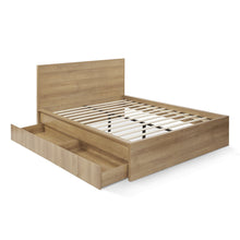 Load image into Gallery viewer, Harris Queen Bed Frame with Storage - Oak