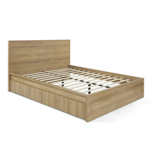 Load image into Gallery viewer, Harris Queen Bed Frame with Storage - Oak