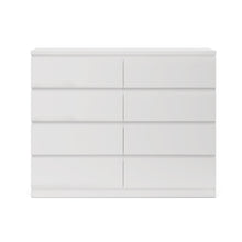 Load image into Gallery viewer, Tongass Wooden Low Boy 8 Drawers - White