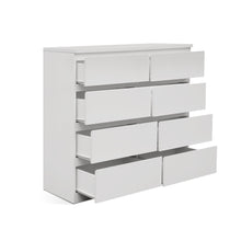 Load image into Gallery viewer, Tongass Wooden Low Boy 8 Drawers - White