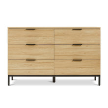 Load image into Gallery viewer, Ocala Low Boy 6 Drawer Chest Dresser - Oak