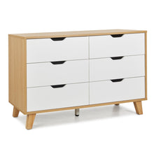 Load image into Gallery viewer, r-22253S-chertz-Wooden-Low-Boy-6-Drawers-Oak-1