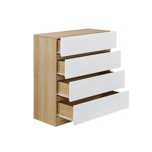Load image into Gallery viewer, Harris 4 Drawers Tallboy - Oak + White