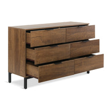 Load image into Gallery viewer, r-22131-ocala-low-boy-6-drawer-chest-dresser-walnut-3