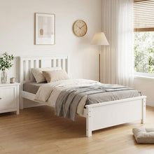 Load image into Gallery viewer, 23103-castor-single-wooden-bed-frame-white-2602024