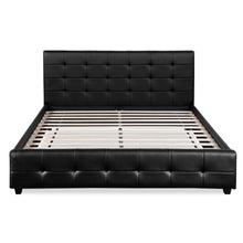 Load image into Gallery viewer, Augusta King PU Bed Frame - Black