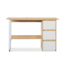 Load image into Gallery viewer, Gavin 120cm Computer Desk with Drawers - Natural + White (0.091m3 - 24.5kg)