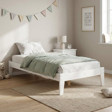 Load image into Gallery viewer, Meri King Single Wooden Bed Frame - White