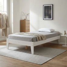 Load image into Gallery viewer, Meri King Single Wooden Bed Frame - White